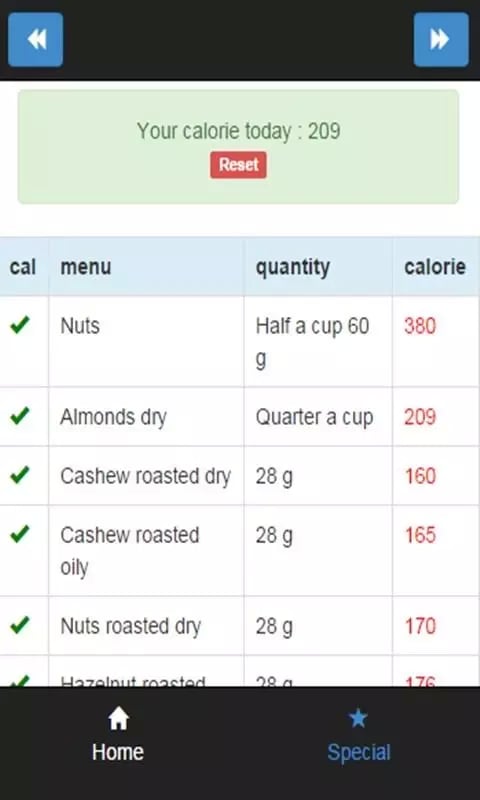 Simple Calorie Count截图1