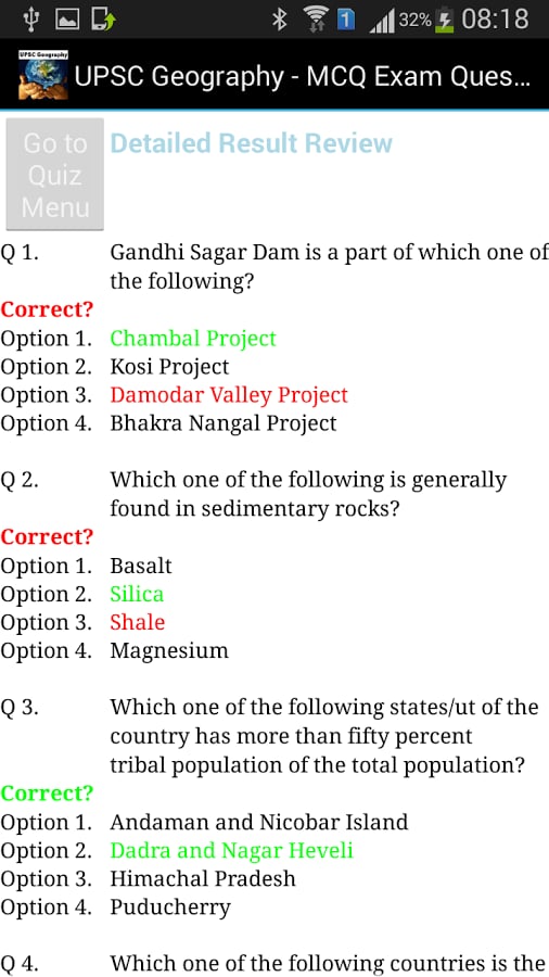 Geography MCQ Questions截图1