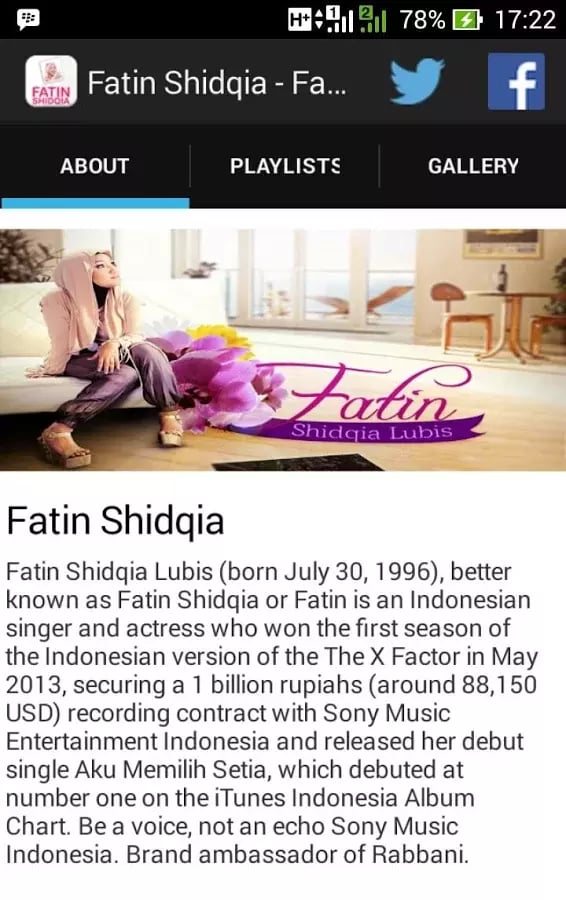 Fatin Shidqia - Fans App截图1