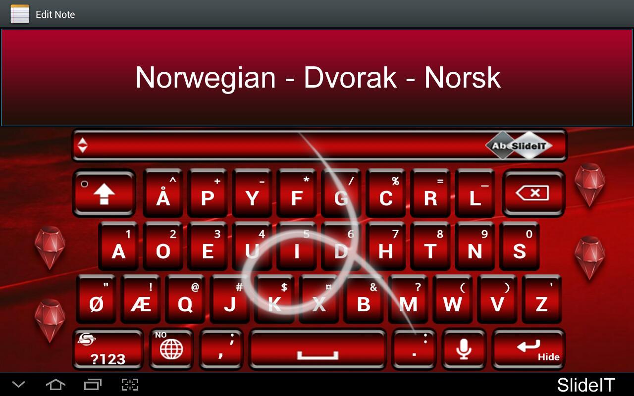 SlideIT Norwegian Dvorak Pack截图1