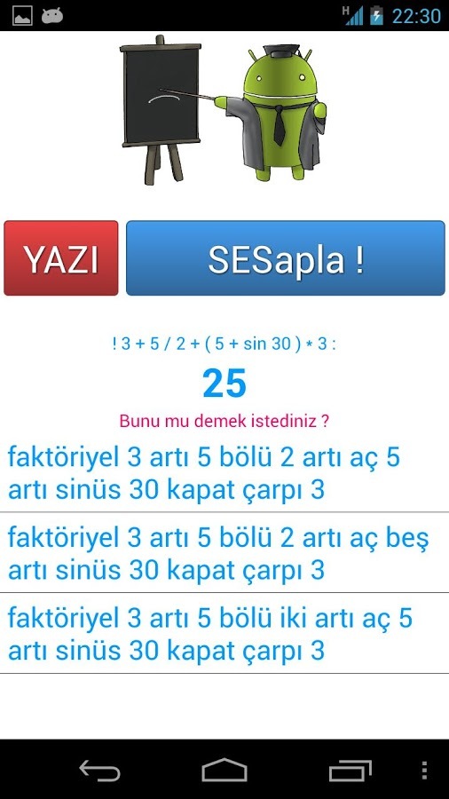 Sesli Hesap Makinesi截图3