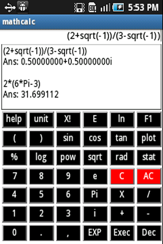 Mathematical Calculator (free)截图1