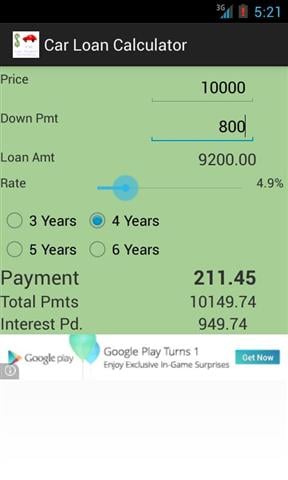 汽车贷款计算器 Car Loan Calculator截图2