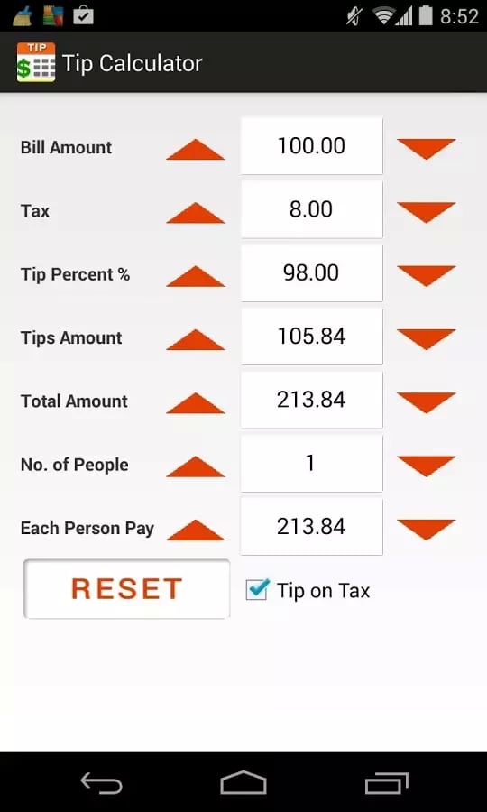 Tip N Split Calculator截图1