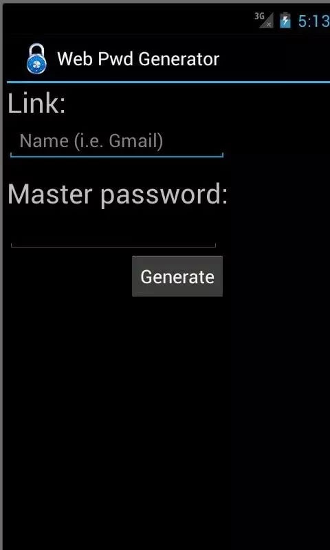 Website Password Generat...截图2