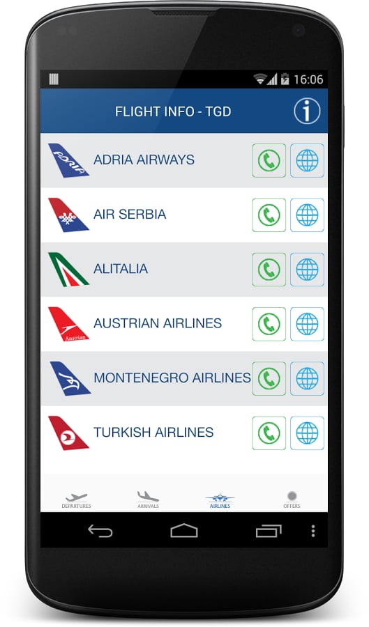 Podgorica Flights Info截图3