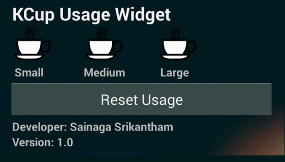 KCup Usage Widget截图3