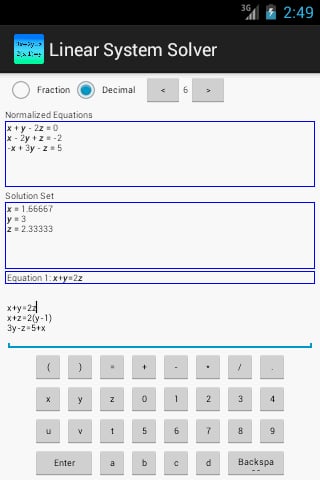 Linear System Solver截图1