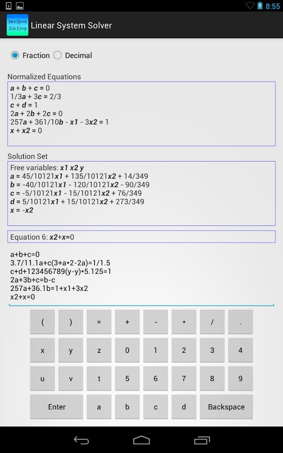 Linear System Solver截图2