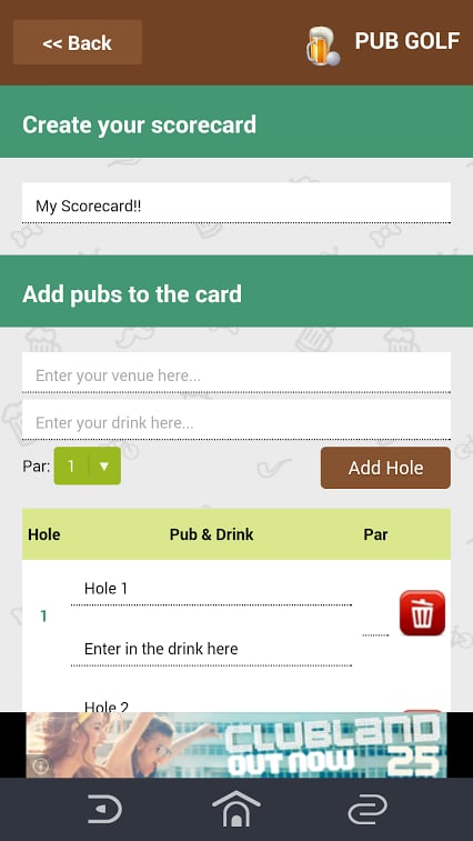 Pub Golf Scorecard截图1