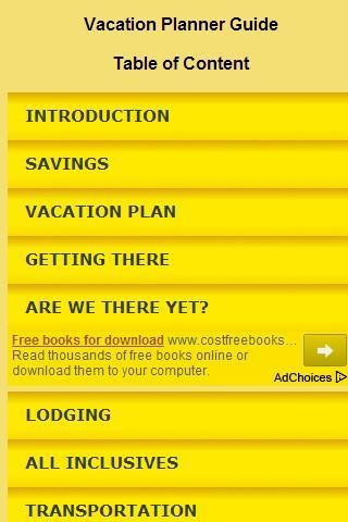 Vacation Planner Guide截图1