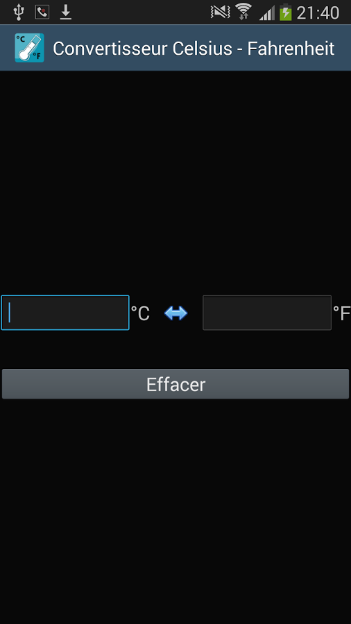 Conversion Celsius Fahrenheit截图1