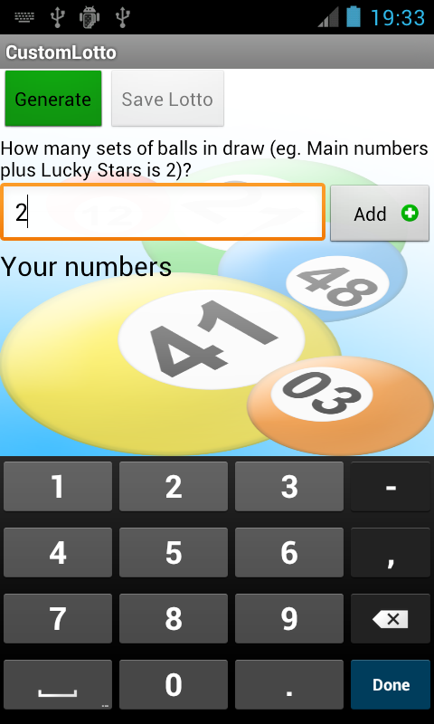 Universal Lotto Number Picker截图3