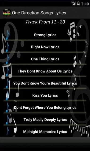 One Direction Songs Lyri...截图5