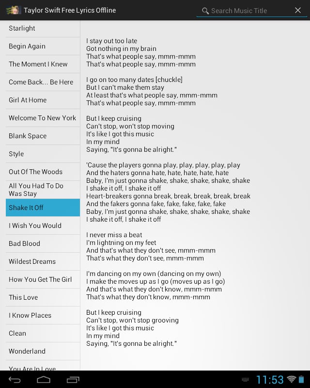 Taylor Swift Free Lyrics截图4