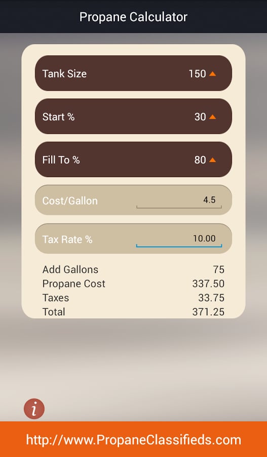 Propane Calculator截图1