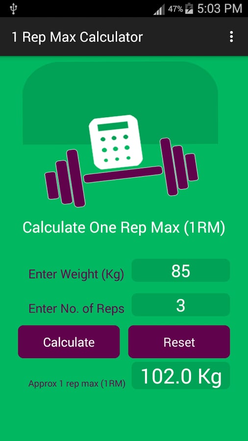 1 Rep Max截图1