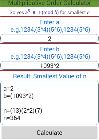 Multiplicative Order Cal...截图1