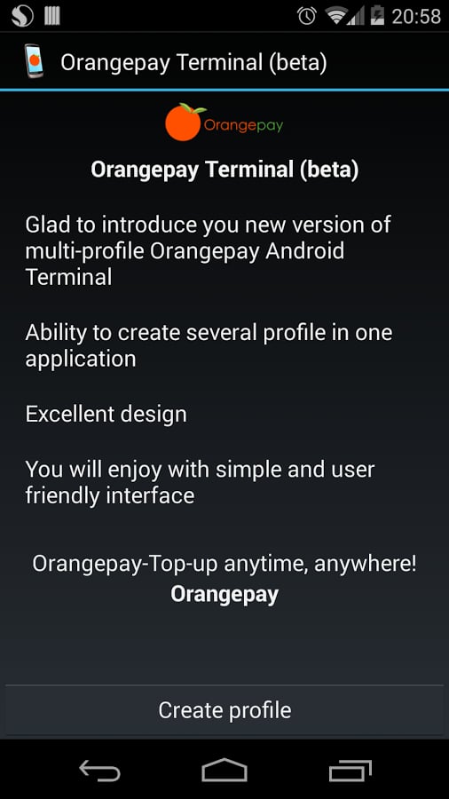 Orangepay Terminal (beta...截图1