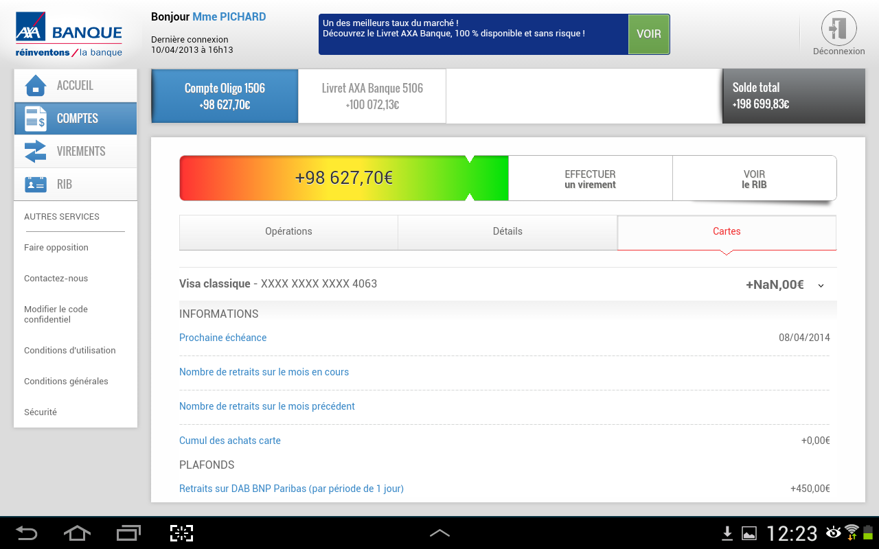 Axa Banque France截图7