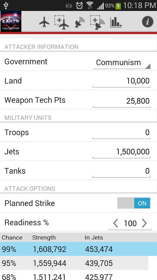 Earth Empire Attack Calc...截图2