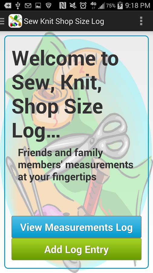 Sew Knit Shop Size Log截图2