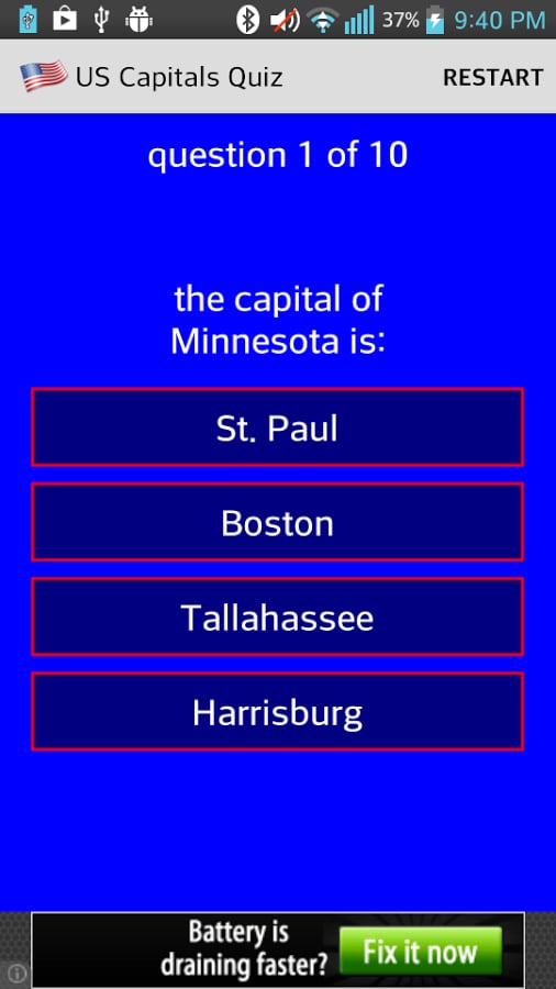 US Capitals Quiz截图2