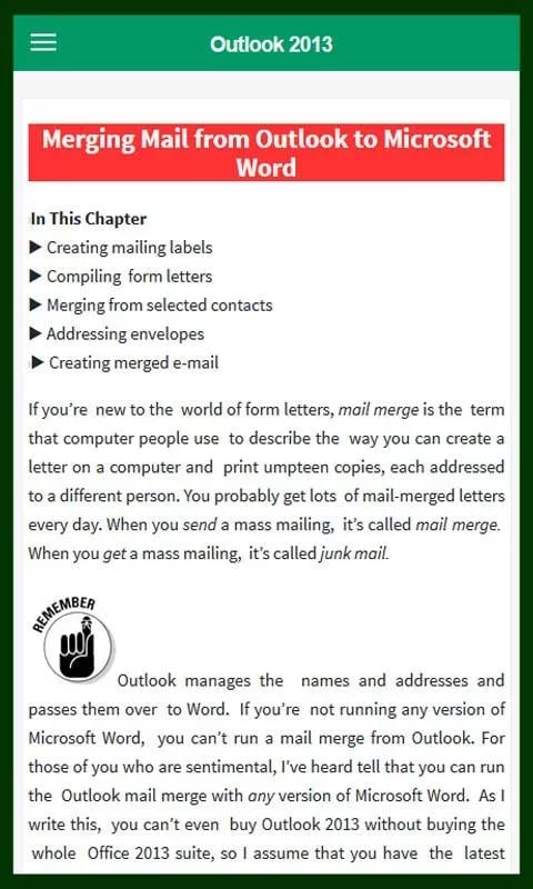 Learn for Outlook 2013 N...截图5
