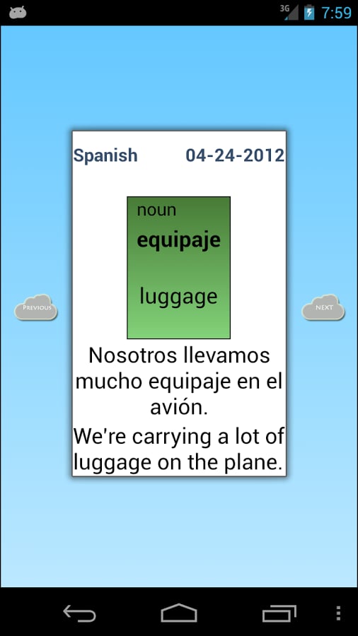 Spanish: Word of the day截图4