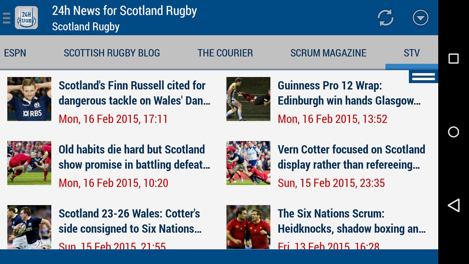 Scotland Rugby 24h截图4