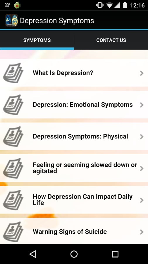 Depression Symptoms截图1