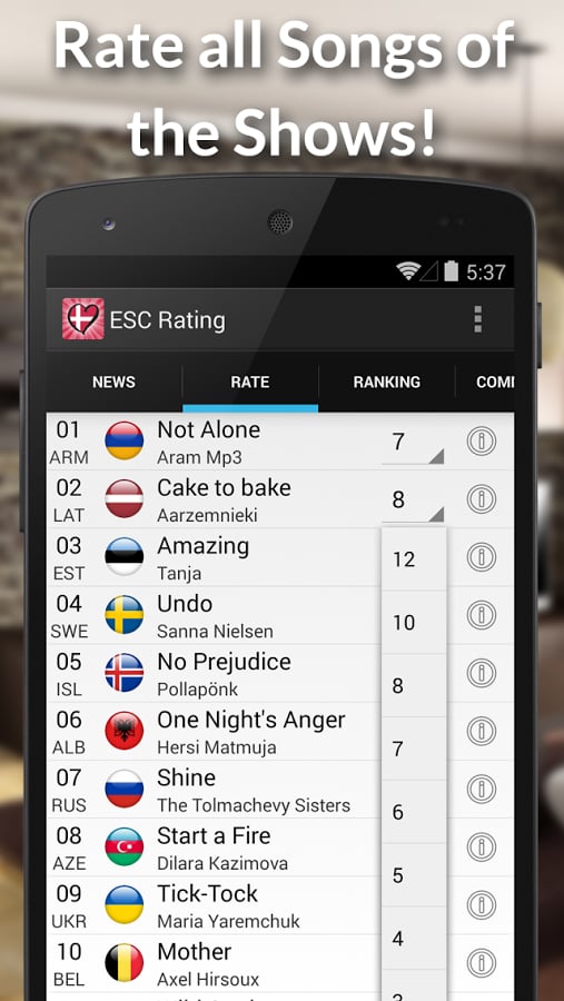 ESC Rating 2014 Free截图8