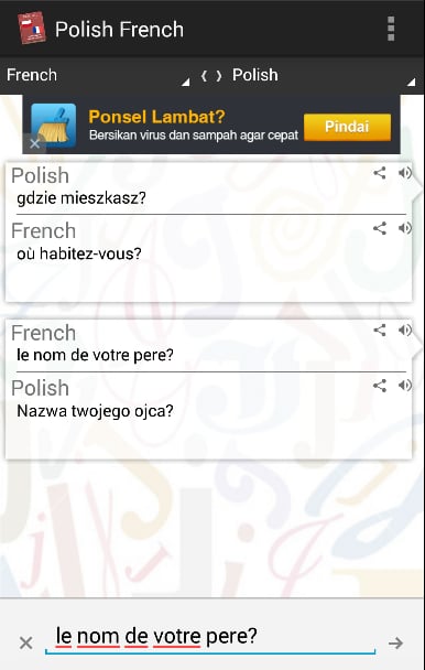 Polish - French Translat...截图2