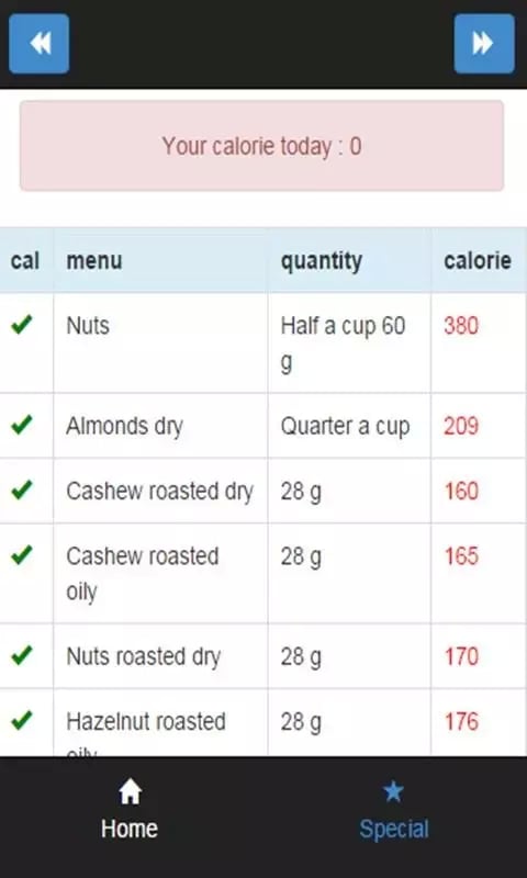 Simple Calorie Count截图2