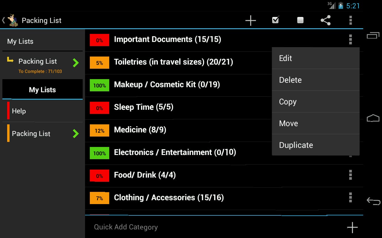 Packing Checklist - FREE截图3