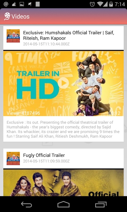 Bollywood Trailers HD截图7