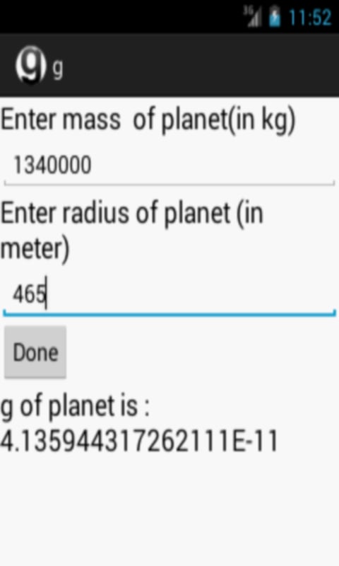 g(acceleration due to gr...截图2