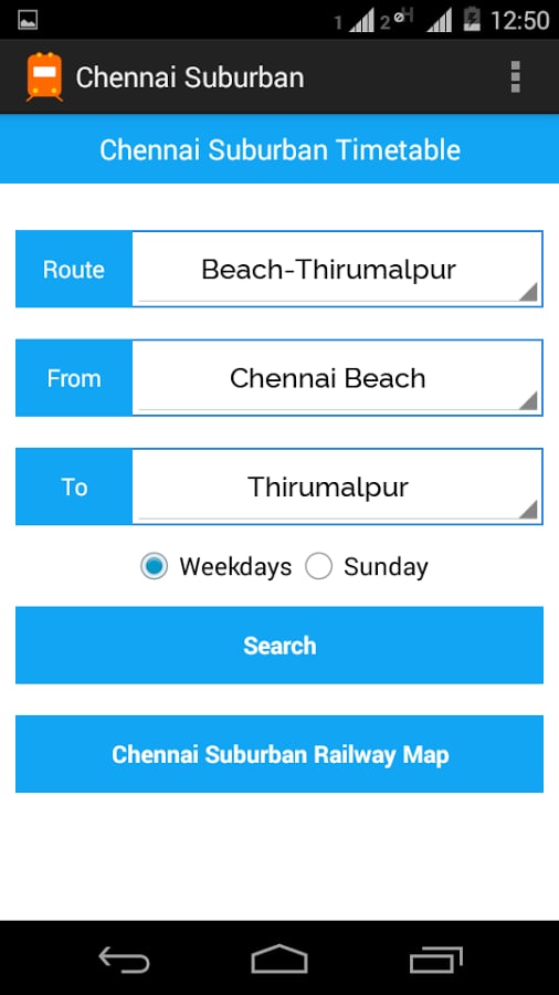 Chennai Suburban Timetab...截图5