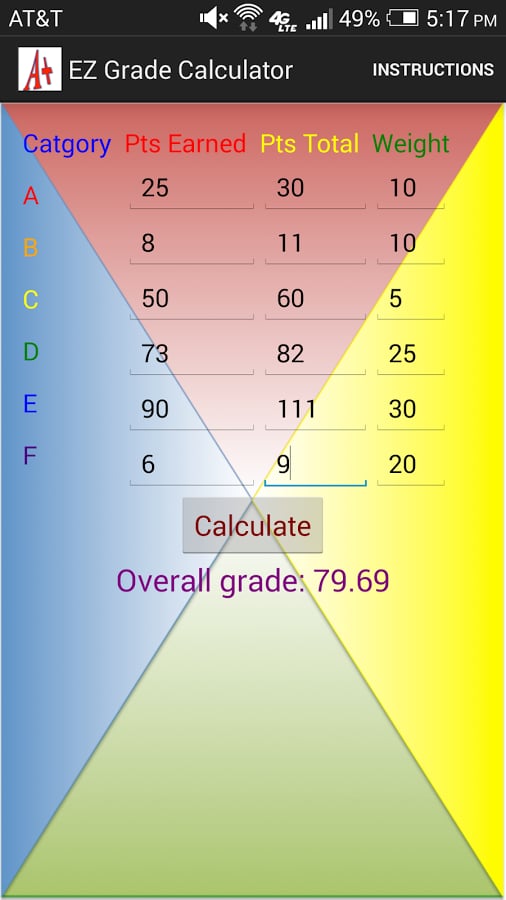 EZ Grade Calculator截图1