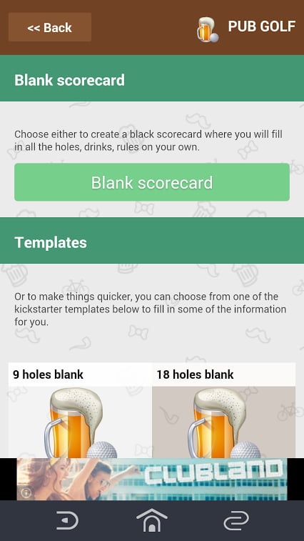 Pub Golf Scorecard截图2