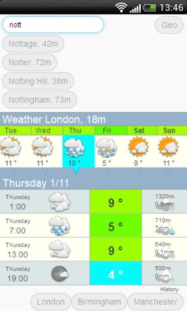 The weather forecast UK meteo截图3