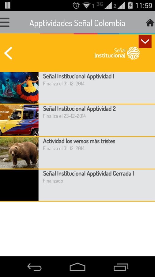 Apptividades Se&ntilde;al Colom...截图2