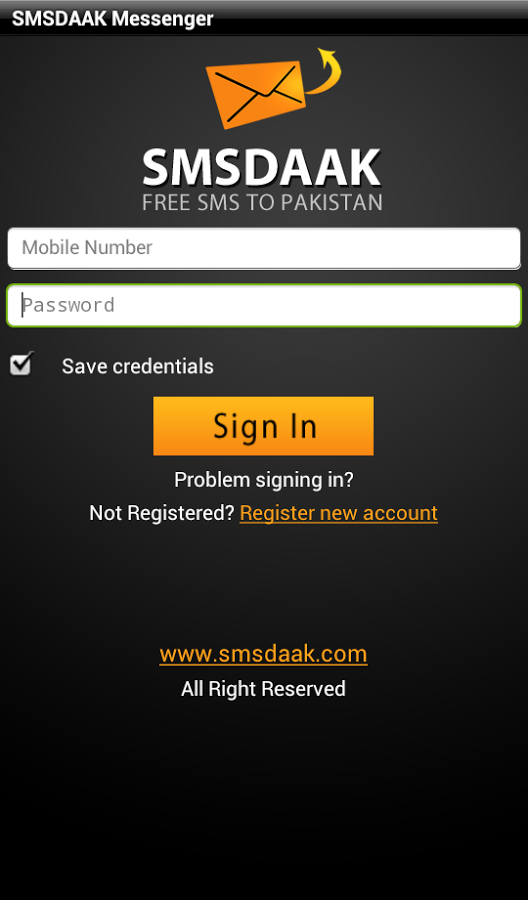 SMSDAAK. Free SMS to Pakistan.截图4