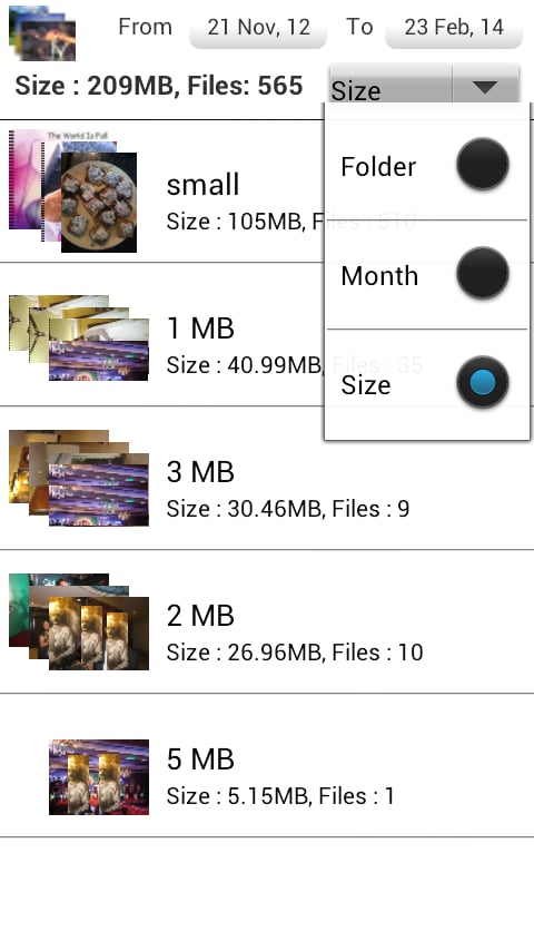 Album Manager - by size,...截图6