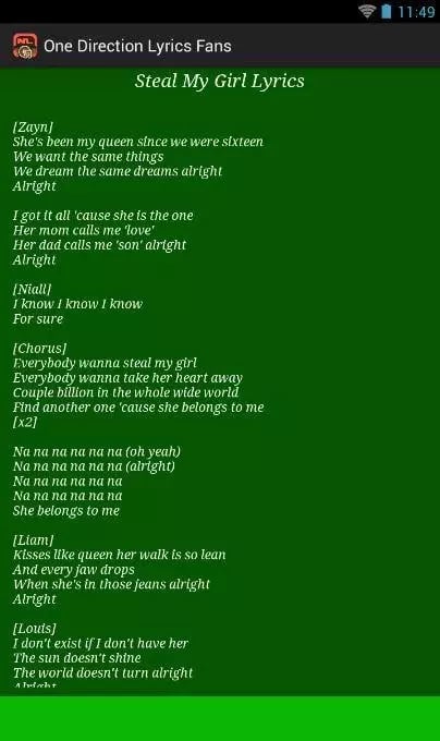 1 Direction Lyrics Fans截图3