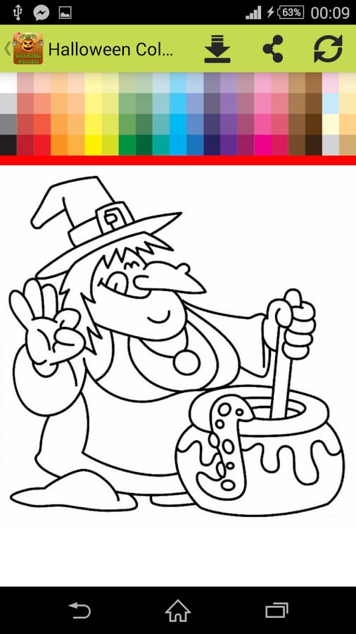 Free Halloween Coloring ...截图1