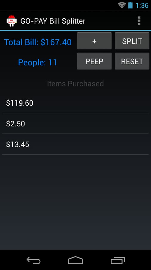 GO-PAY Bill Splitter截图2