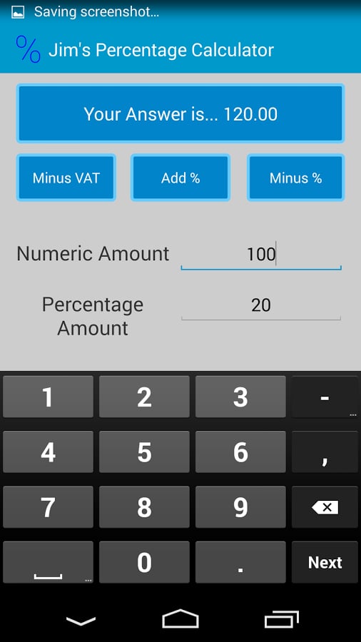 Jim's Percentage Calcula...截图1