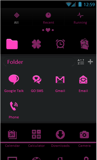 TuxNPink GoLauncher EX Theme截图3