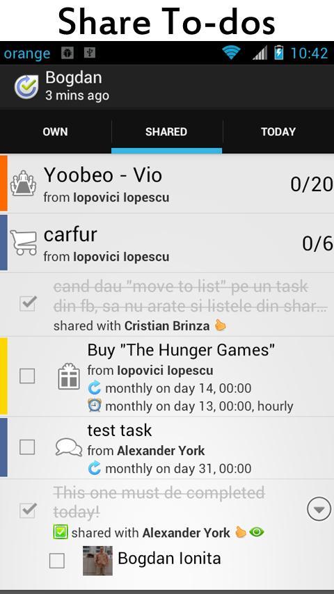 Yoobeo To do List & Task Share截图1